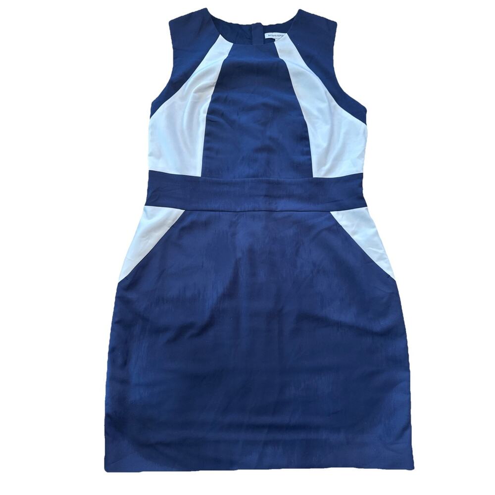 Banana Republic Color Block Women's Sheath Dress Sz 16 Navy & White